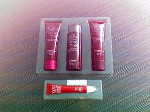 上海化妆品吸塑,化妆品吸塑内托,植绒化妆品包装上海广舟包装制品