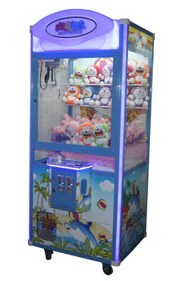 欢乐海豚简易版 驻马店市礼品机夹 濮阳市抓娃娃机 公仔机夹烟机豪华吸塑微信礼品机投币式 夹礼品机